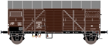 Exact-Train EX23689 - H0 - Gedeckter Güterwagen Gmds Europ, ÖBB, Ep. III